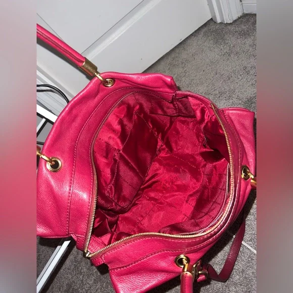 Marc by Marc Jacob's soft Slouchy Buttery red satchel handbag purse large - Picture 6 of 9